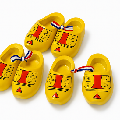 3 Souvenir Clogs Yellow 10 cm / 3.93 inch
