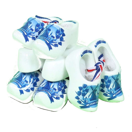 4 Souvenir Clogs, Delft Blue, 6 Cm / 2.36 Inch