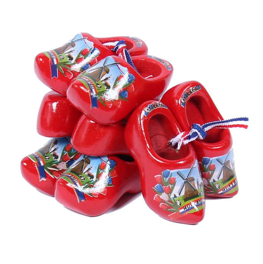 4 Souvenir Clogs, Red, 6 Cm / 2.36 Inch