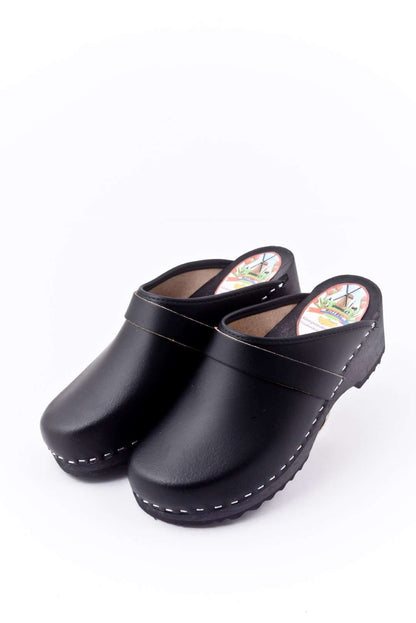 Black Clogs, Genuine Leather