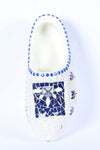 Blue White Mosaic Artist Clog, Hand made