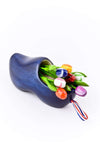 Wooden Shoe with Tulips, Denim