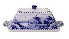 Delfts Butter Dish High Mill