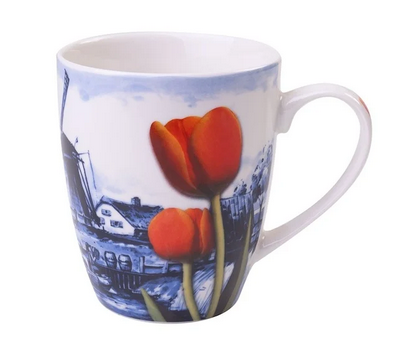 Delfts Mug Mill and Tulip Small