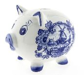 Delft Blue Piggy Bank