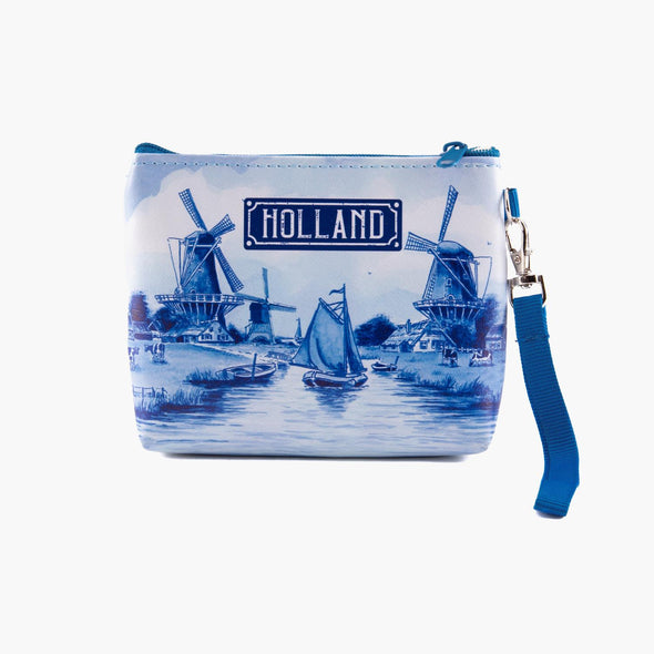Wallet with Wrist Strap Holland Delft Blue