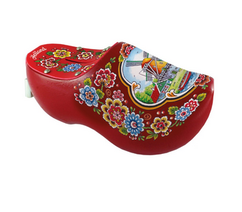 Wooden Shoe Money Box 14 cm Red Mill