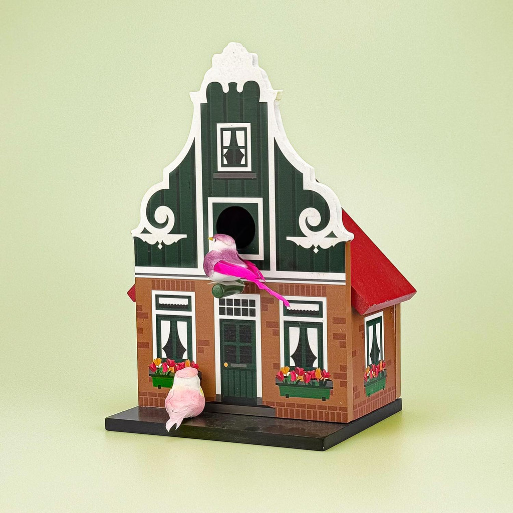 Wooden Birdhouse Zaanse Clock Gable – Souvenirs Holland