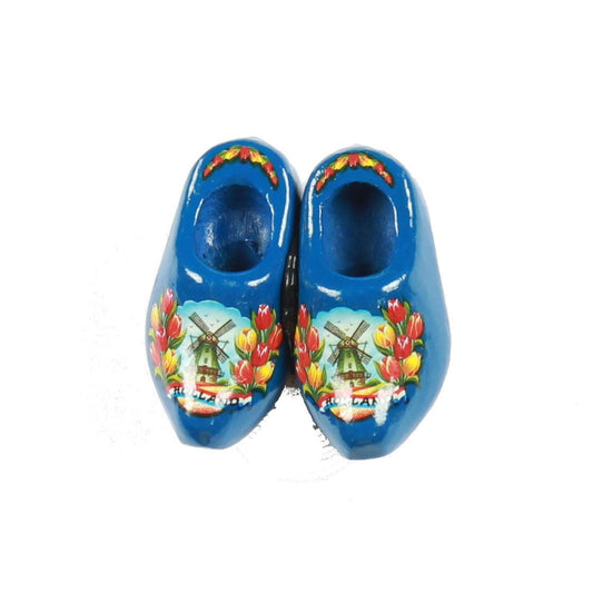 Wooden Shoes Fridge Magnet Blue