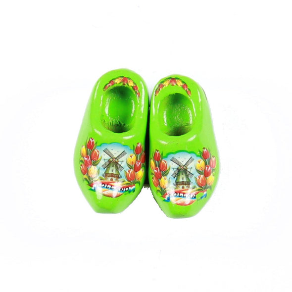 Wooden Shoes Fridge Magnet Green