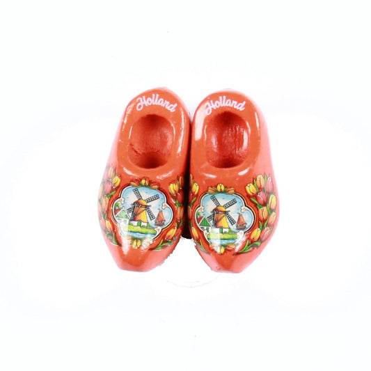 Wooden Shoes Fridge Magnet Red