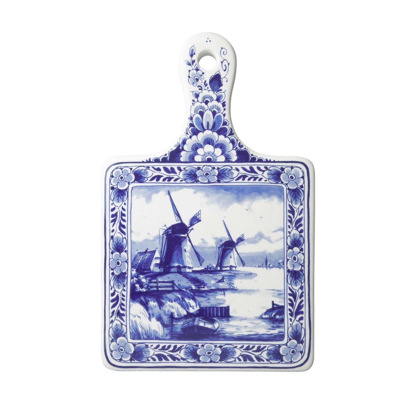 Delft Blue Cheese Board with Windmills, Large