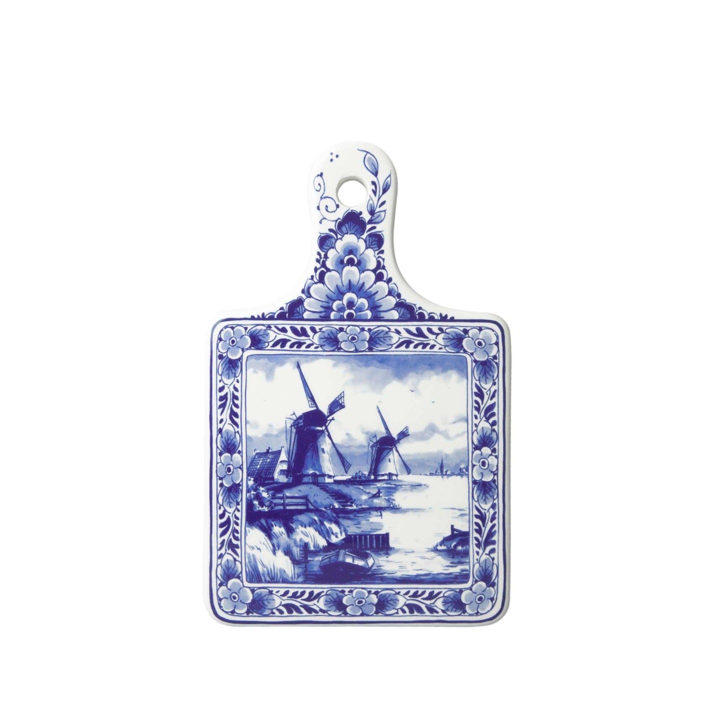 Delft Blue Cheese Board with Windmills, Small