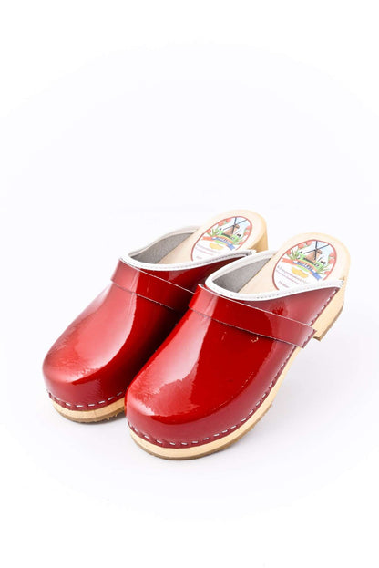 Red Clogs, Genuine Leather