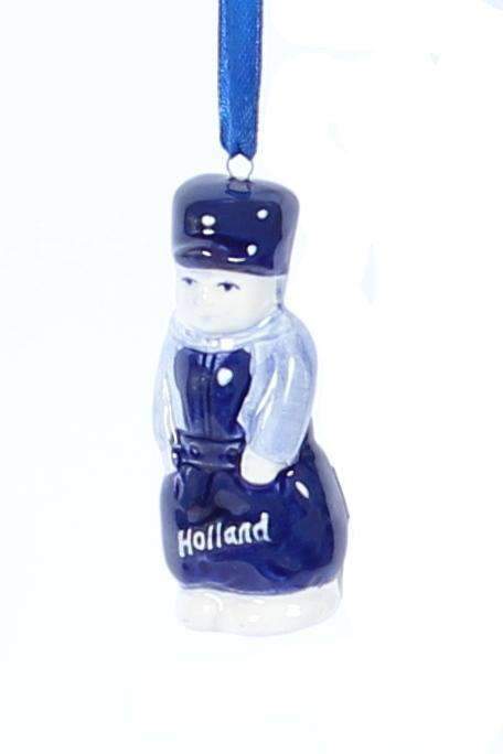 Christmas Ornament, Delft Blue, Dutch Guy - Woodenshoefactory Marken