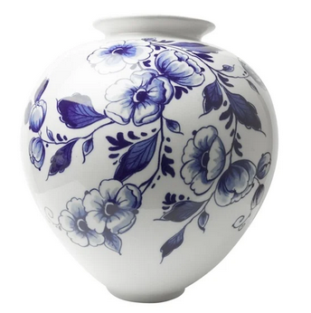 Delfts Large Ball Vase Flowers