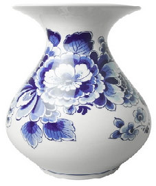 Delfts Belly Vase Flower Large