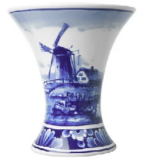 Delfts Chalice Vase Landscape Large