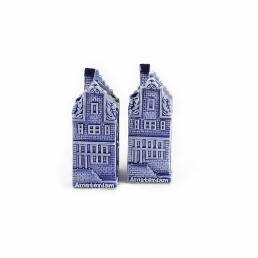 Delft Blue Pepper and Salt Canal Houses