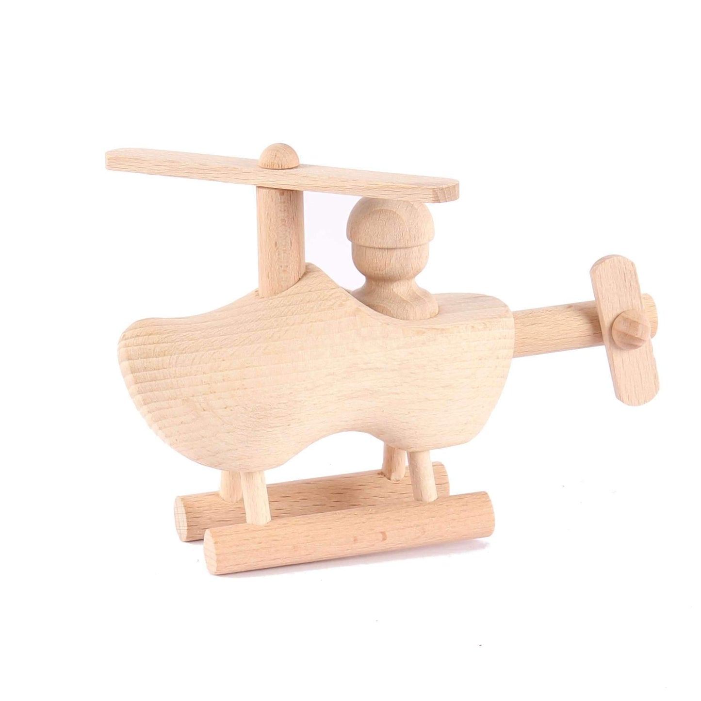Helicopter Wooden Clog Toy