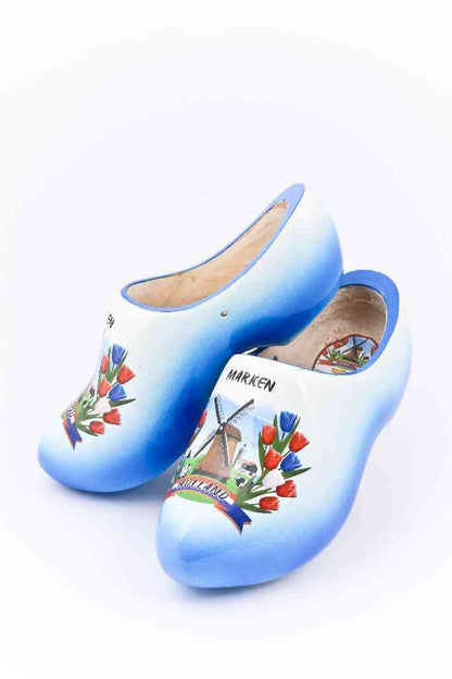Wooden Shoes Marken Blue White - Woodenshoefactory Marken